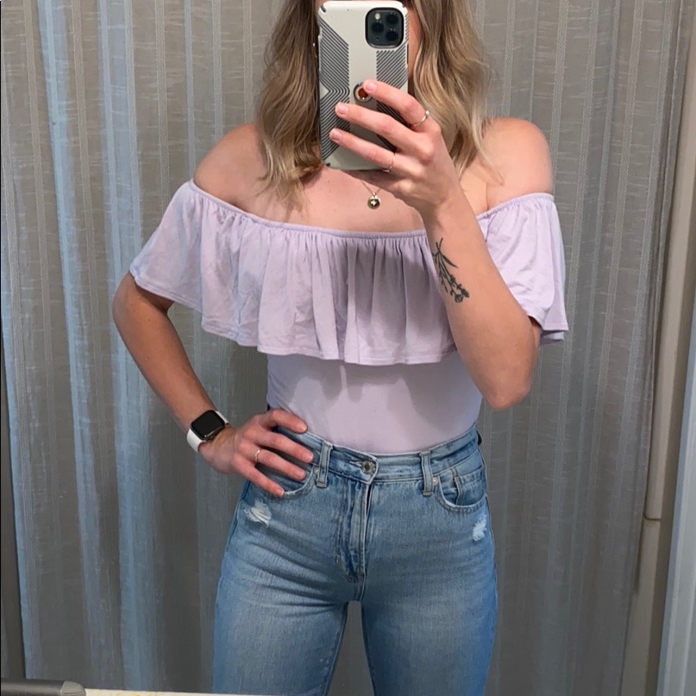 Off the shoulder Honey Punch bodysuit